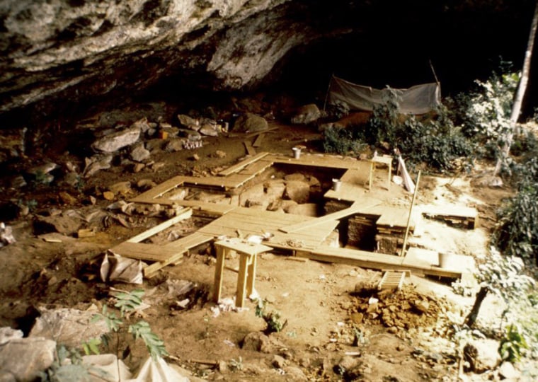 The rock shelter at Shum Laka in Cameroon.
