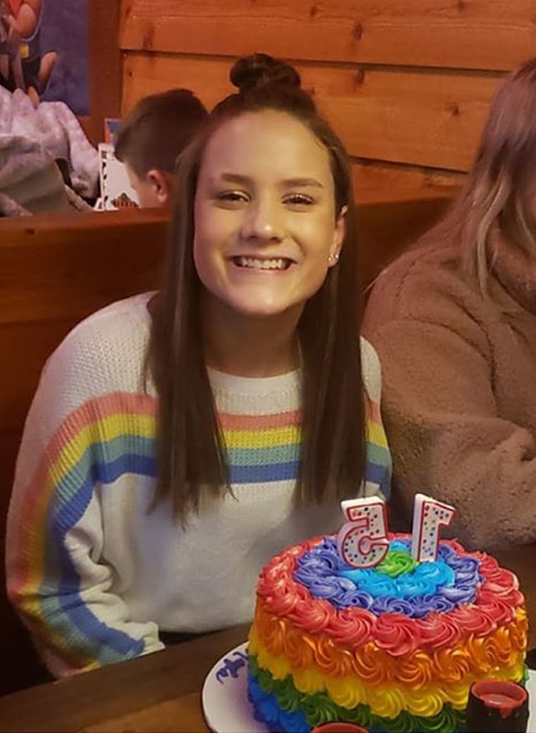 Kayla Kenney at her 15th birthday party.