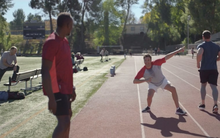 Jimmy Fallon's "still got it" on the track. 