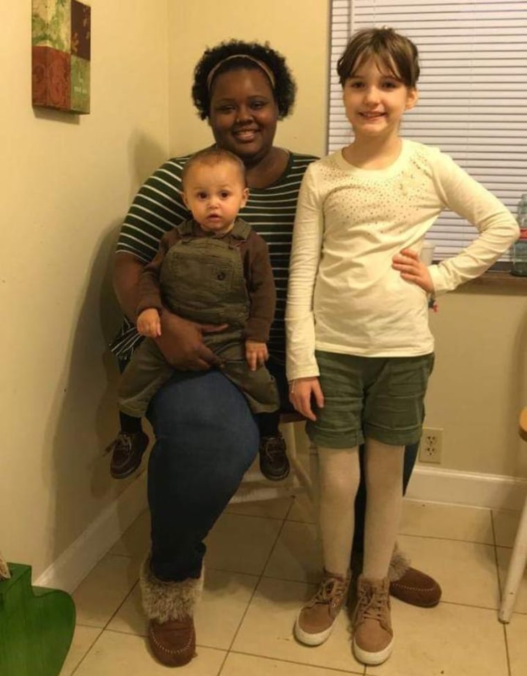 Treka Engleman with her son, Elijah, and daughter Alexis.