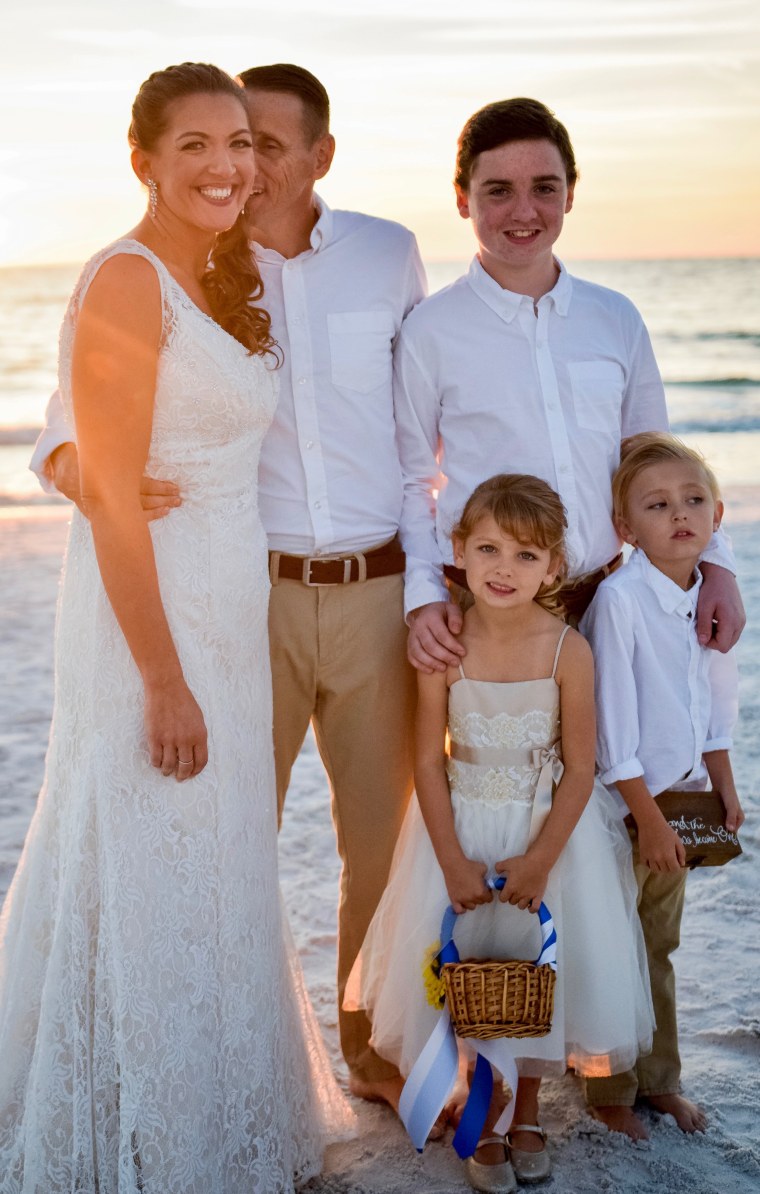 Carly Mesic with her husband, Brian, and their children, Bryce, 14, Freedom, 8, and Brianna, 6.