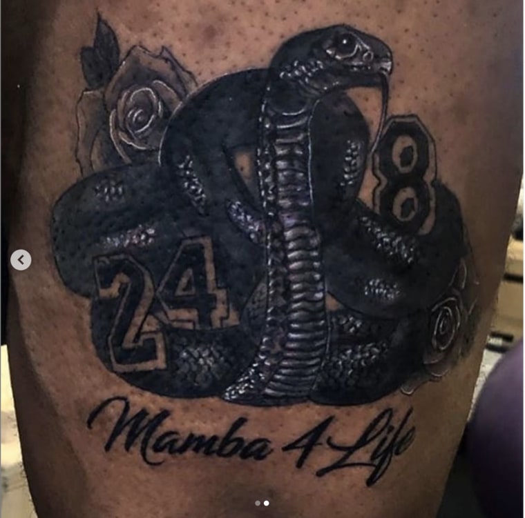 lebron james tribute tattoo kobe bryant