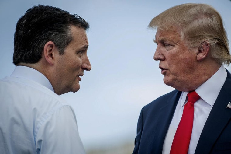 Ted Cruz And Donald Trump Attend Anti-Iran Deal Protest On Capitol Hill