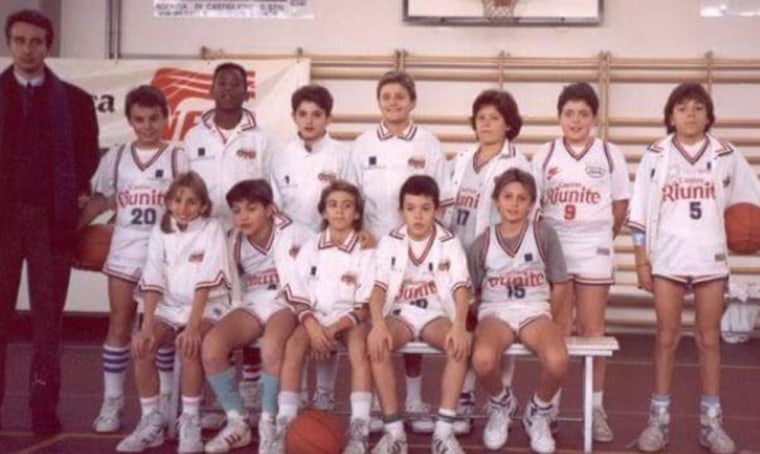 Image: Kobe Bryant's youth team in Reggio Emilia, Italy