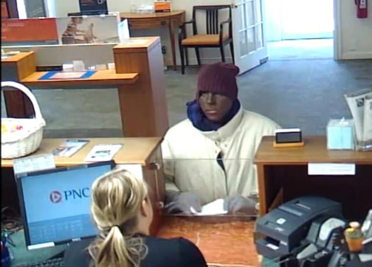 Image: A suspect in a robbery who used blackface to disguise his identity in Perryville, Md.