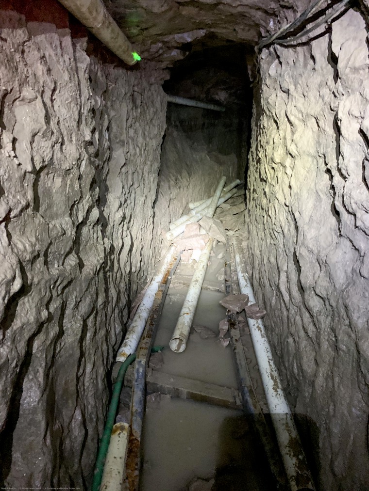 Image: Diggers left behind ventilation tubing and other debris.