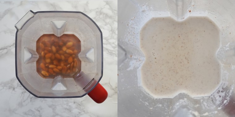 Homemade almond milk requires just a handful of steps.