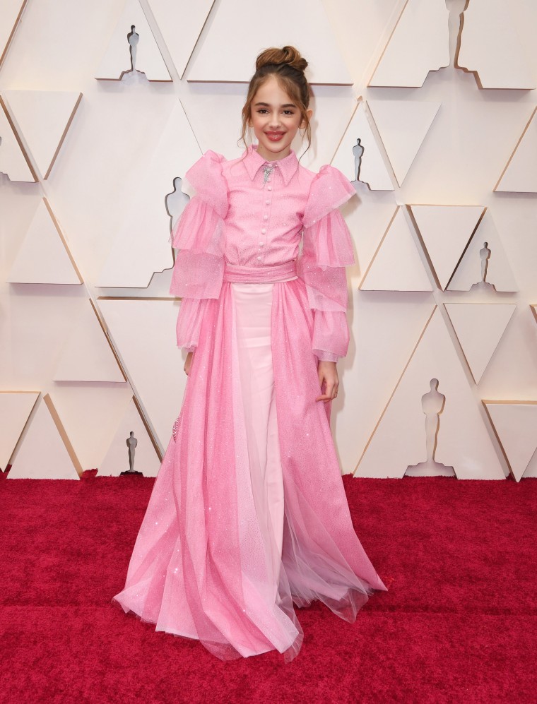 Julia Butters Oscars 2020 red carpet, Christian Siriano