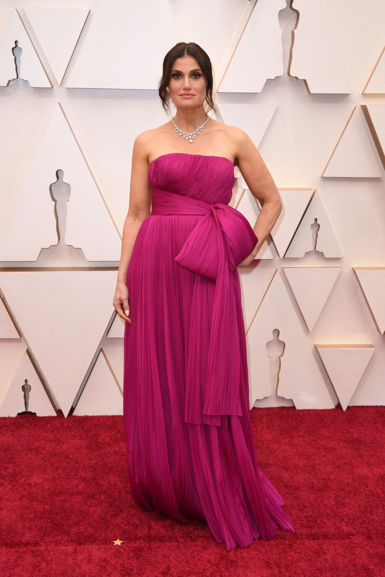 Idina Menzel Oscars 2020 red carpet, J. Mendel 