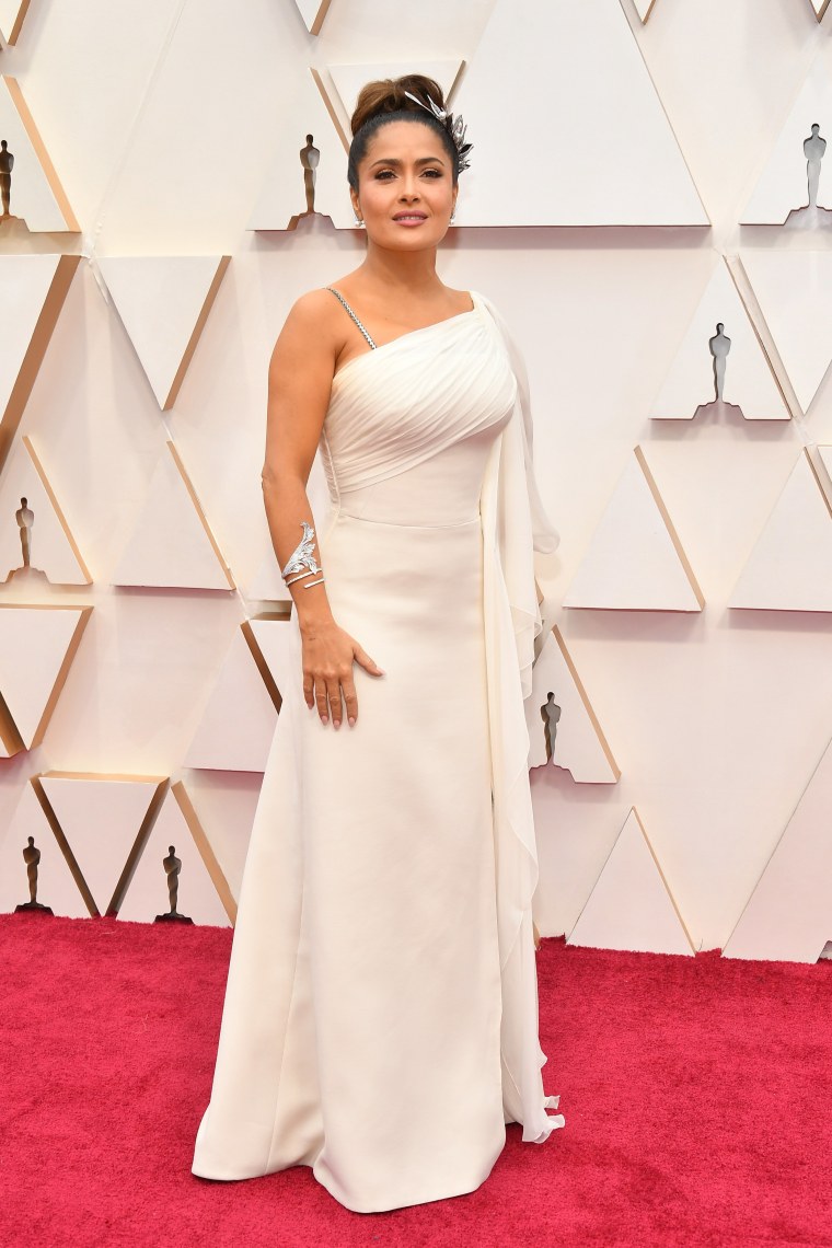 Salma Hayek Pinault Oscars 2020 red carpet, Gucci 