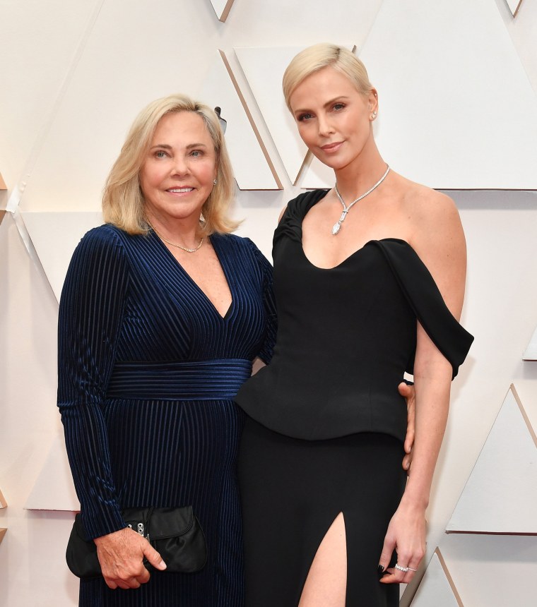 Charlize Theron and mother Gerda on 2020 Oscars red carpet