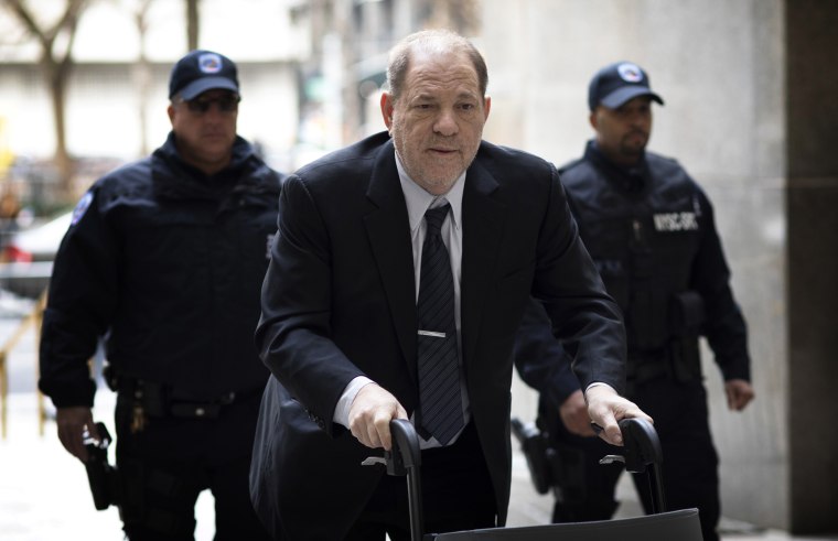 Image: Harvey Weinstein arrives at court for his sexual assault trial in New York on Feb. 3, 2020.