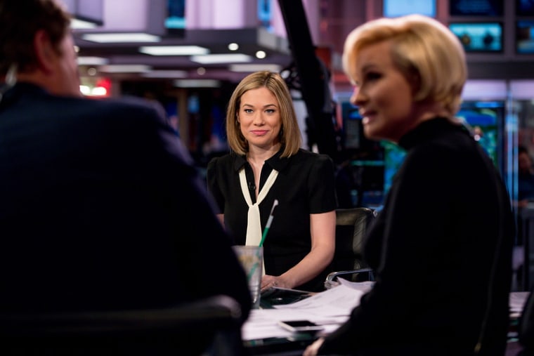 NBC/MSNBC political analyst and former Bush administration aide Elise Jordan on the set of "Morning Joe."