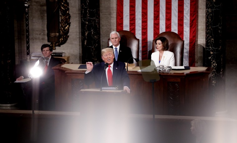 Image: President Donald Trump delivers the State of the Union address at the Capitol on Feb. 4, 2020.