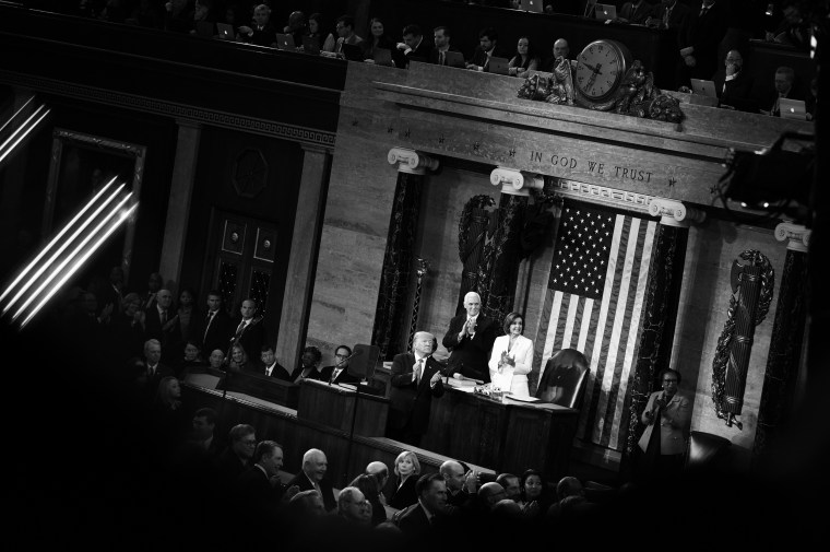 Image: President Donald Trump delivers the State of the Union address on Feb. 4, 2020.