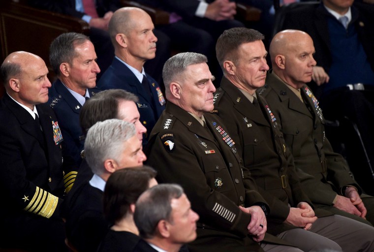 Image: The Joint Chiefs of Staff at the State of the Union