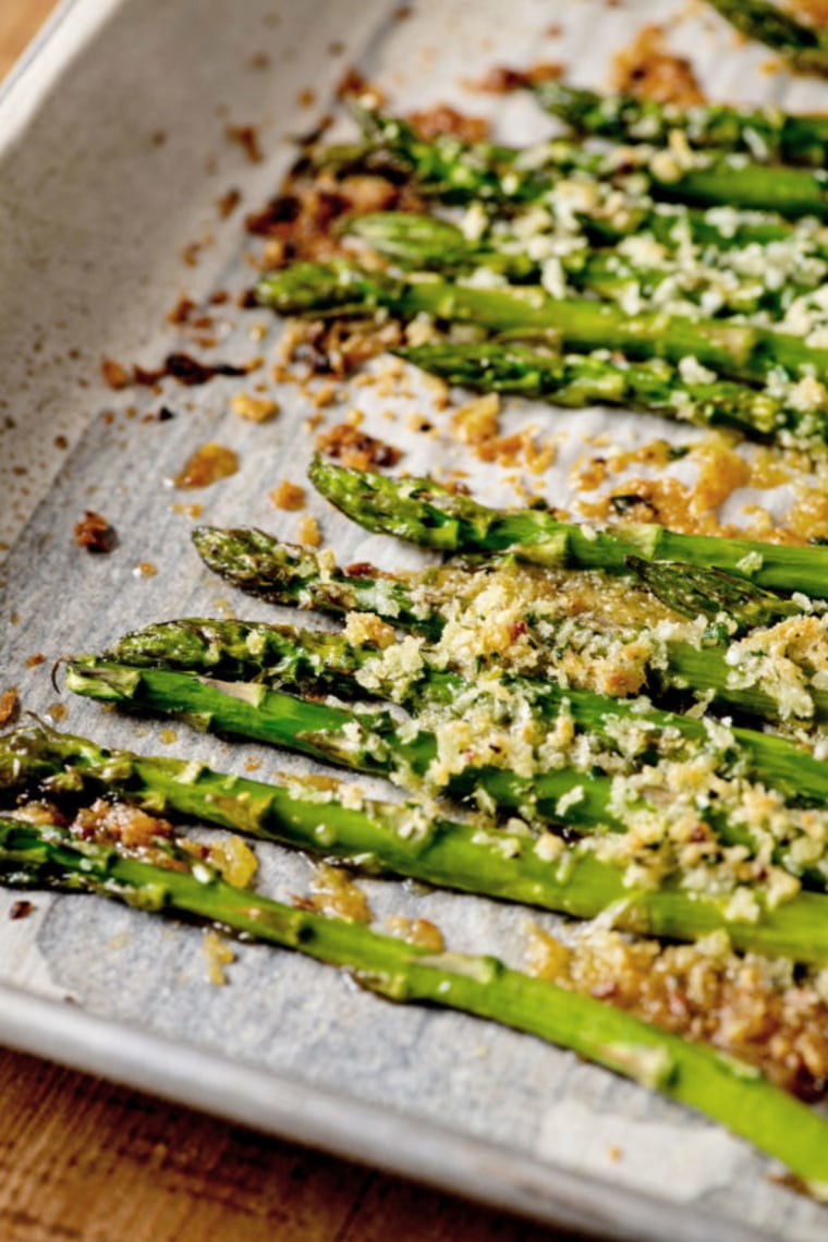 This version is just a notch more effort than simply roasting asparagus, but has a lot of flair.