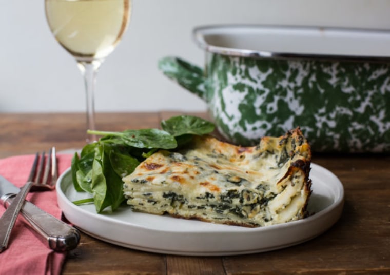 Cheesy White and Green Spinach Lasagna