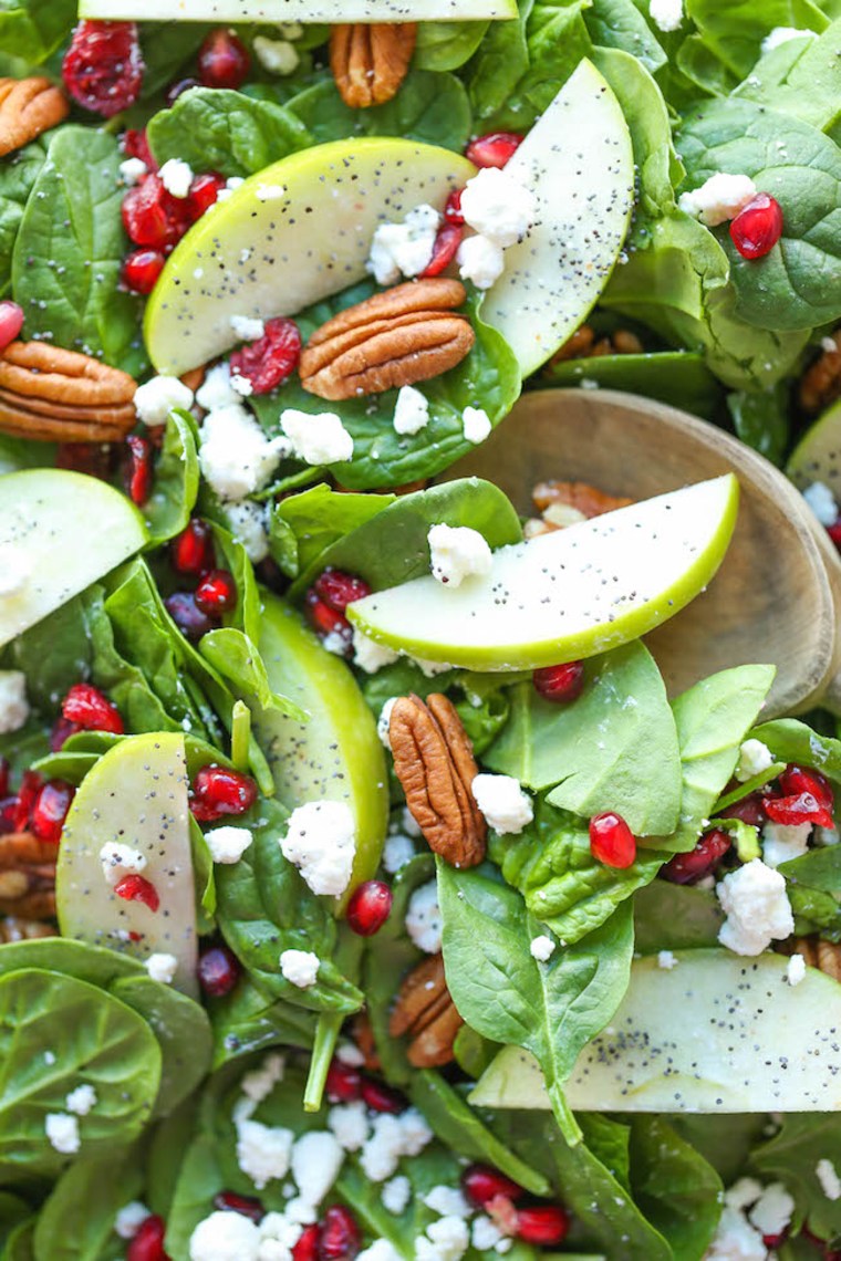 Apple cranberry pecan salad