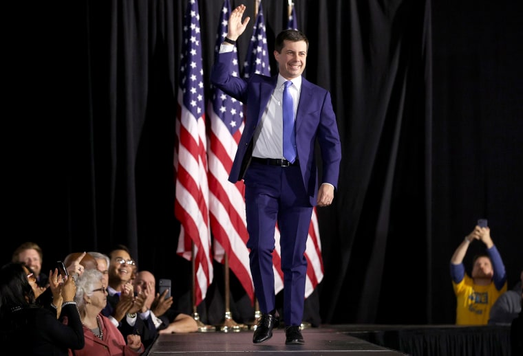Image: Pete Buttigieg Holds Watch Party Event On Night Of Iowa Caucus