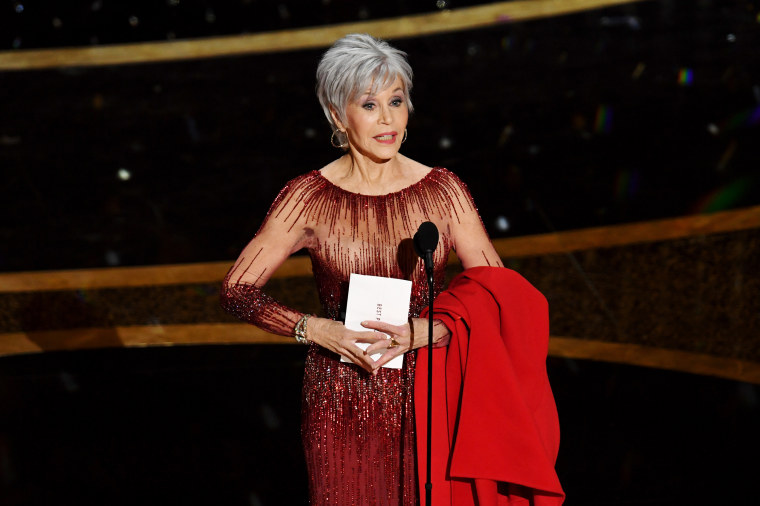 Jane Fonda gray hair Oscars 2020