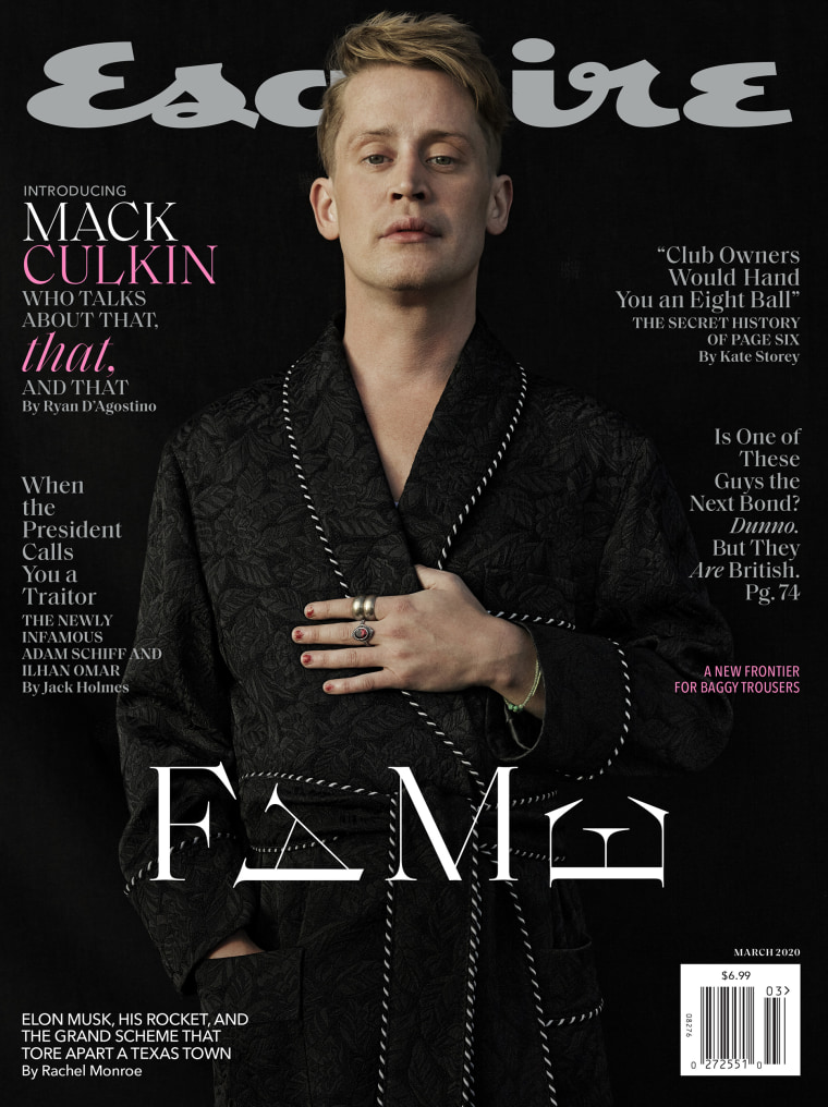 Culkin graces the cover of the March issue of Esquire.