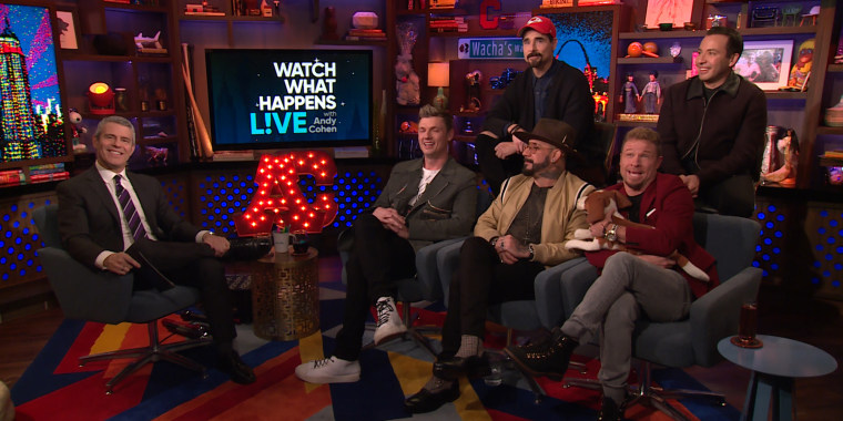 The Backstreet Boys appeared on "Watch What Happens Live" with Andy Cohen on Feb. 11.