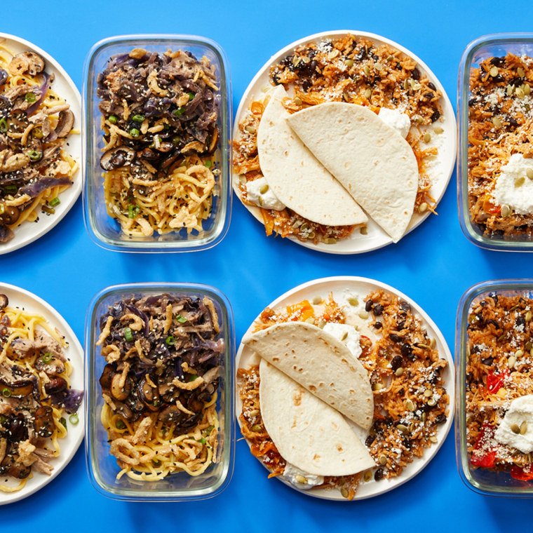 Blue Apron's meal prep kits include boxes with recipes specifically designed for multi-cookers, with ingredients like bulk meats that can be braised for easy tacos. 