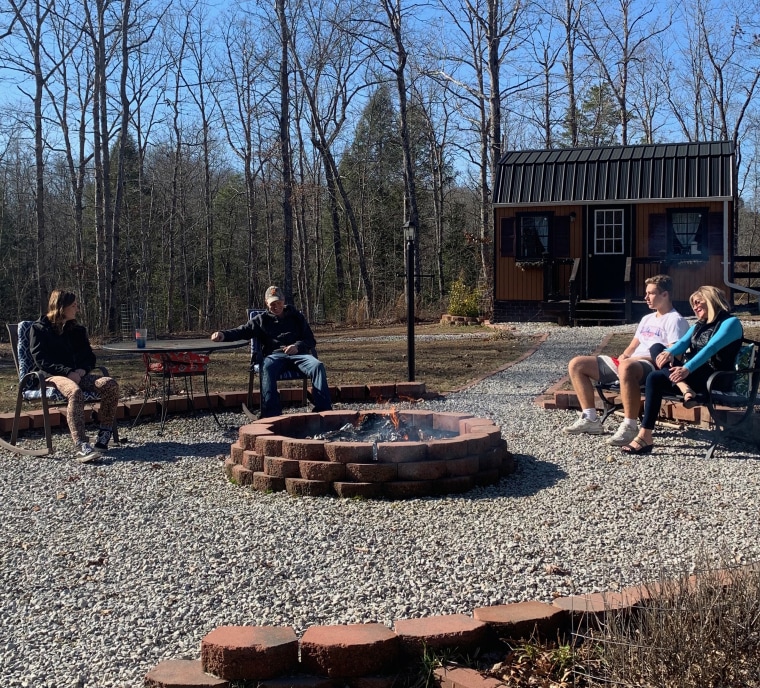 The Brinks family on their compound. 