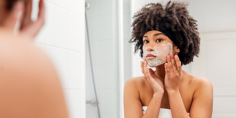 Exfoliating regularly can help clean out clogged pores and prevent breakouts.