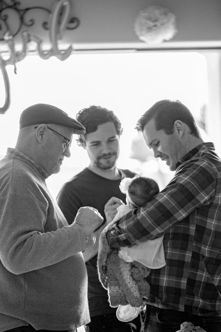 The couple loved introducing their new daughter to friends and family in California.