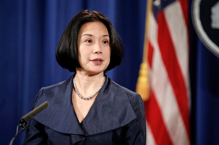 Jessie Liu speaks at the Department of Justice in 2017.