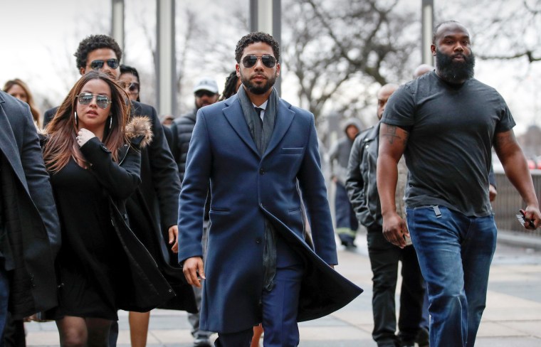 Image: Actor Jussie Smollett arrives at the Leighton Criminal Court Building in Chicago