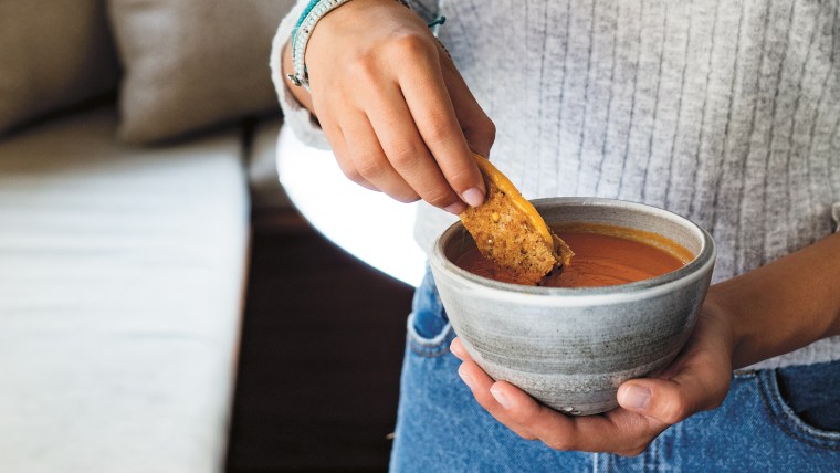 Creamy tomato soup.