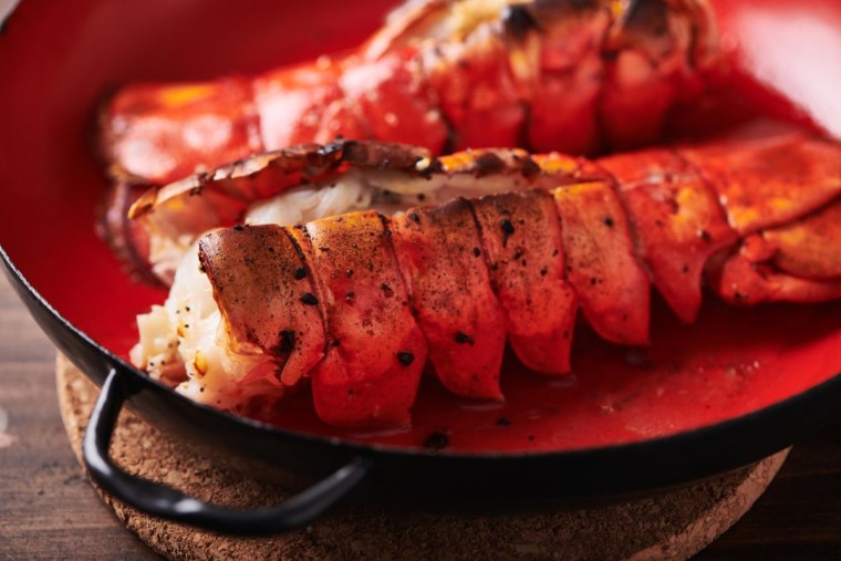 Grill or roast or broil the lobster for about 8 to 10 minutes until the meat is firm and opaque.
