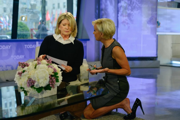 Brzezinski chats with Martha Stewart in 2013.