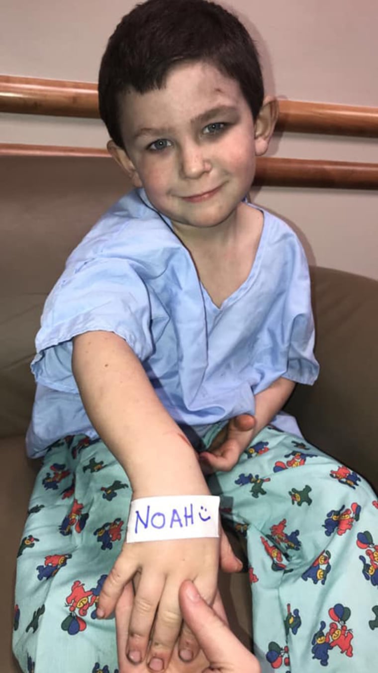 5-year-old Noah Woods recently woke up to find his bedroom on fire.