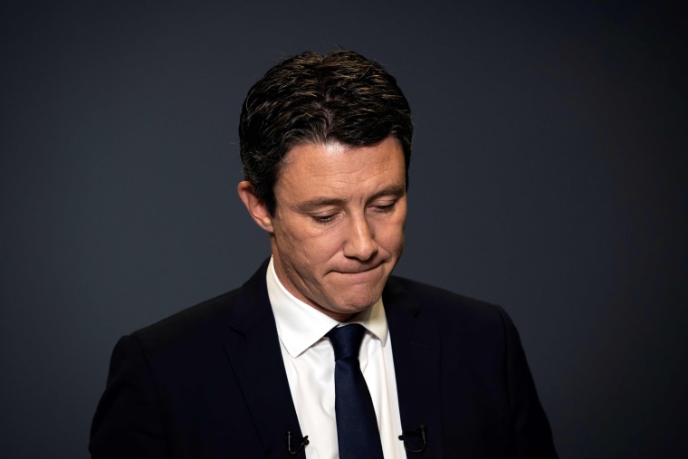 Image: Former government spokesperson and La Republique en Marche candidate for the upcoming Paris 2020 mayoral election Benjamin Griveaux announces his withdrawal from the mayoral campaign in Paris