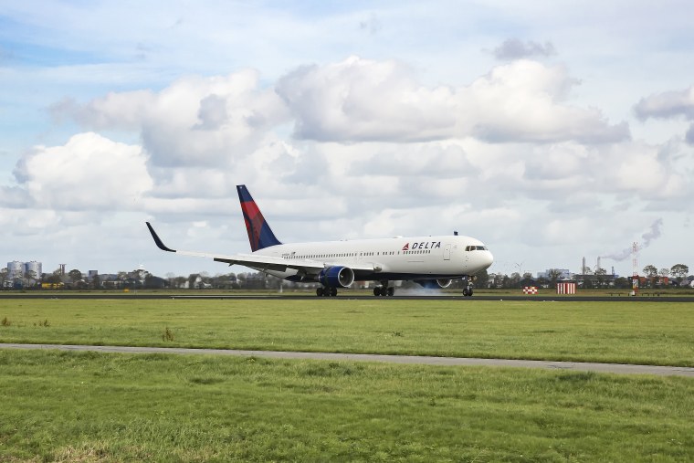 Delta Air Lines Boeing 767 aircraft at Amsterdam Schiphol