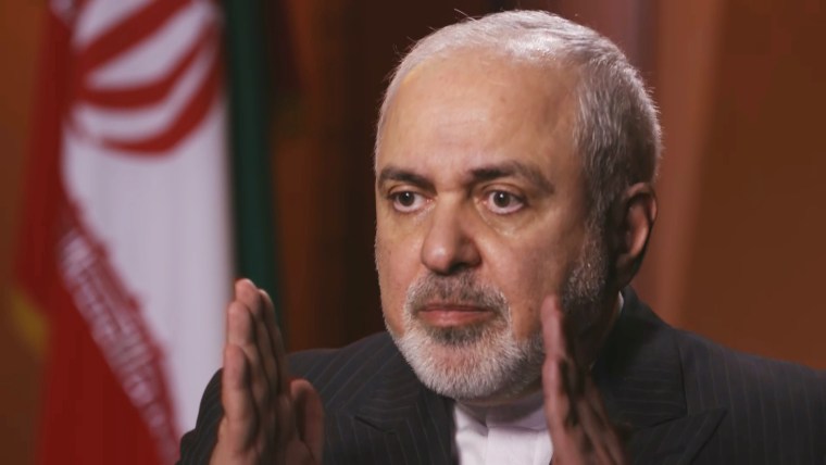 Iran's Foreign Minister Mohammad Javad Zarif during an interview with NBC News on Feb. 14, 2020.