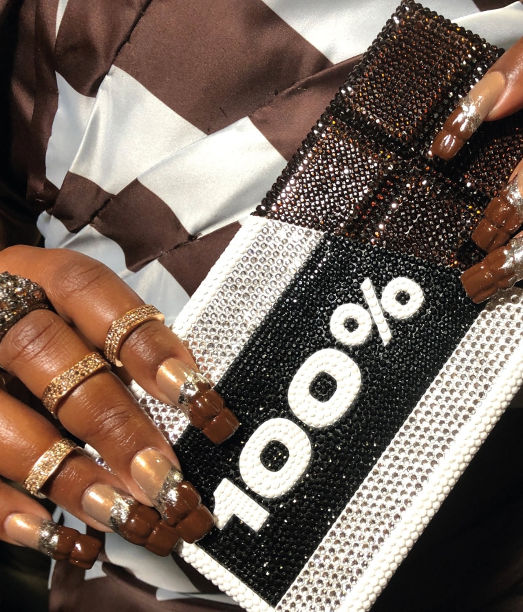 Lizzo's nails took a lot of work, but really tied the whole outfit together.