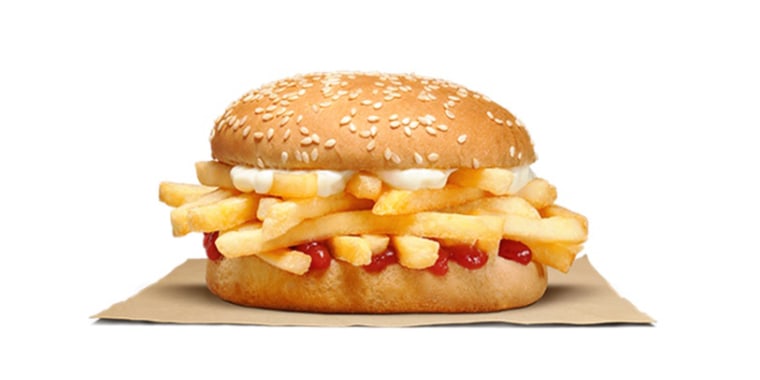 Burger King confuses the internet with burger of just french fries photo