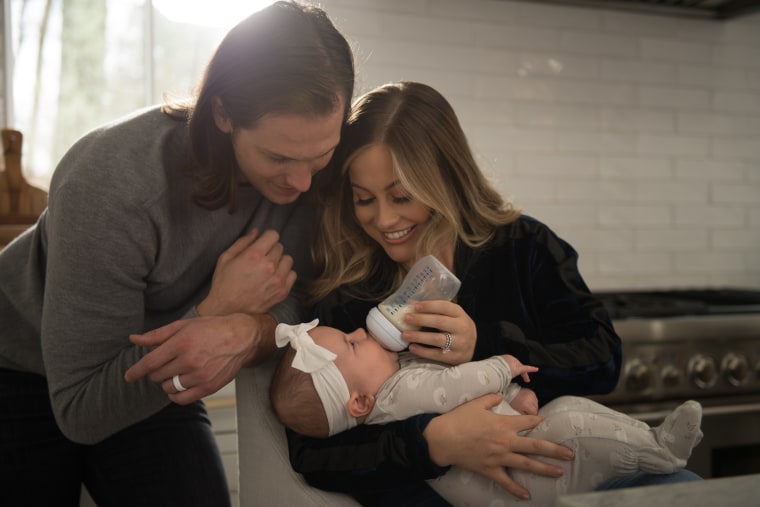 Johnson, who is the spokesperson for Enfamil, and her husband, Andrew East, welcomed their daughter Drew, in Nov. 2019.