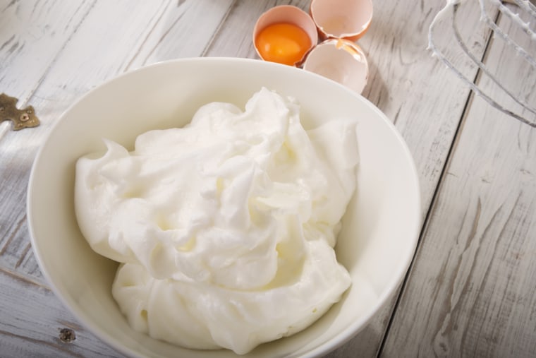 Whipped egg whites may be substituted for baking soda in certain recipes. 
