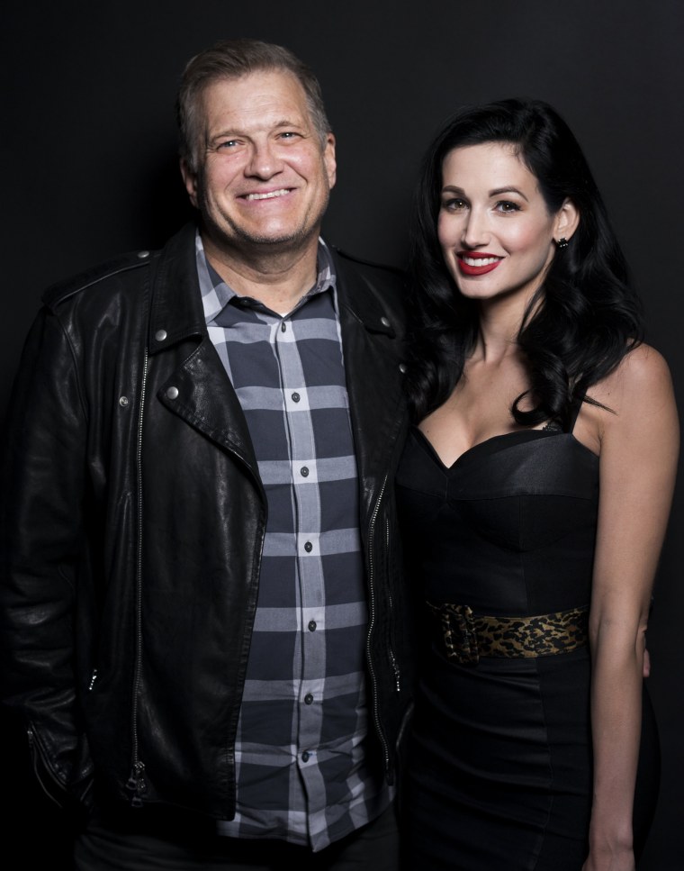 Image: Drew Carey and Dr. Amie Harwick on Dec. 17, 2017 in Hollywood, California.