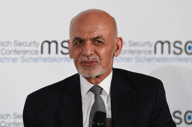 Image: President of Afghanistan Ashraf Ghani takes part in a panel discussion during the 56th Munich Security Conference (MSC) in Munich