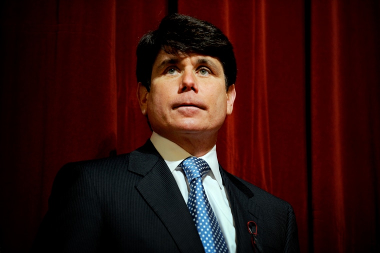 Image: Illinois Governor Rod Blagojevich attends a press conference at Northern Illinois University on Feb. 15, 2008.