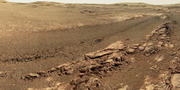 A view of the terrain on Mars from the Opportunity rover from May 13 through June 10, 2018.