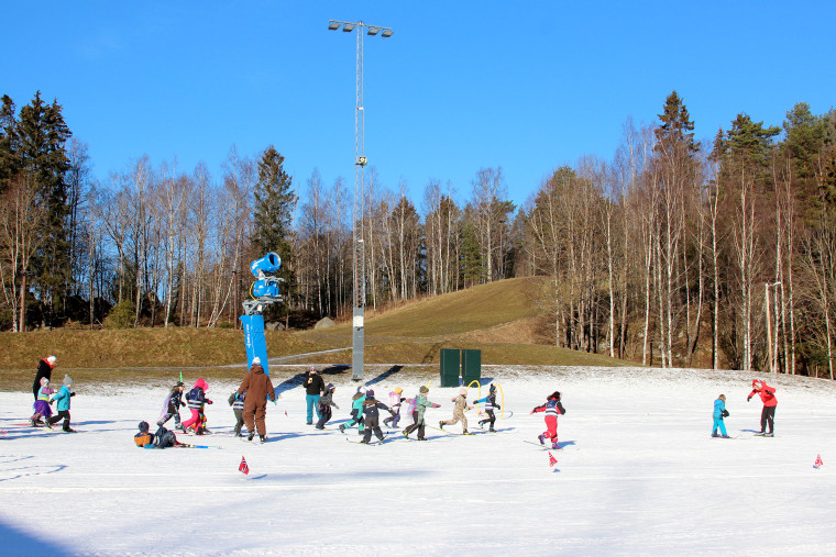 Children ski on a slope outside Oslo. A lack of snow has left some Norwegians worried that young people in the country wont carry on its love of the sport.