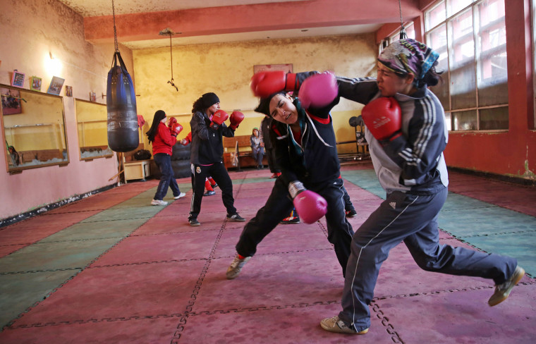 Image: Afghan women boxers